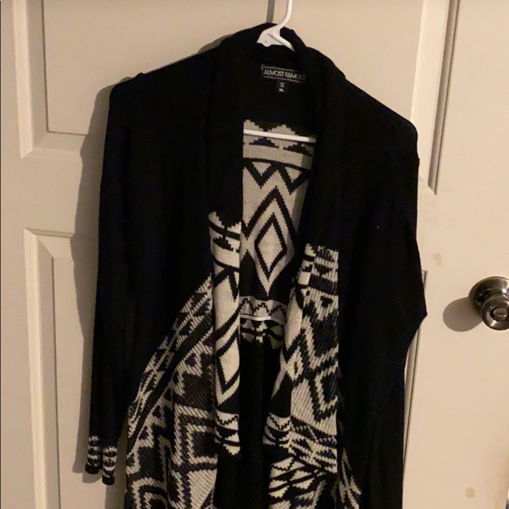 Black and white cardigan